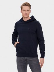 Tommy Hilfiger Bluza Flag Logo MW0MW34266 Granatowy Regular Fit. Niebieskie bluzy bez kaptura męskie Tommy Hilfiger, m, z bawełny. Za 259.99 zł.