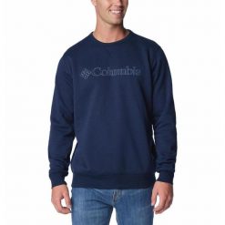Columbia Bluza Logo Fleece Crew 1884931469. Niebieskie bluzy bez kaptura męskie Columbia, l. Za 235.99 zł.