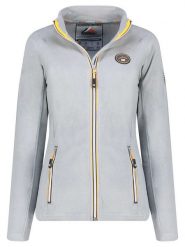 Geographical Norway Kurtka polarowa "Tugim" w kolorze szarym rozmiar: L. Szare kurtki damskie Geographical Norway, l, bez wzorów, z polaru, bez kaptura. Za 87.81 zł.