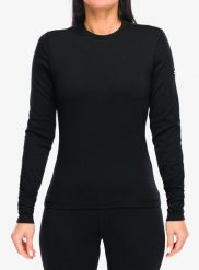 Bluza termoaktywna damska Super.natural Lux Base LS. Czarne bluzy bez kaptura damskie Super.natural, l, z dzianiny. Za 444.39 zł.