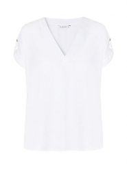 TATUUM Bluzka "Alea" w kolorze białym rozmiar: 42. Białe bluzki damskie Tatuum, s, bez wzorów, z wiskozy, klasyczne, bez kołnierzyka, bez ramiączek. Za 79.40 zł.