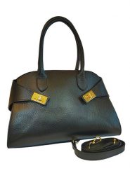 Florence Bags Skórzana torebka "Osmar" w kolorze czarnym - 32 x 20 x 19 cm rozmiar: onesize. Czarne torebki klasyczne damskie Florence Bags, bez wzorów, z materiału, bez dodatków. Za 304.99 zł.