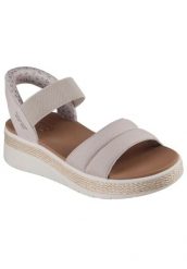 Sandały SKECHERS BOBS SUN RAY Brązowy. Brązowe sandały damskie Skechers, bez wzorów, z materiału, bez obcasa. Za 289.99 zł.