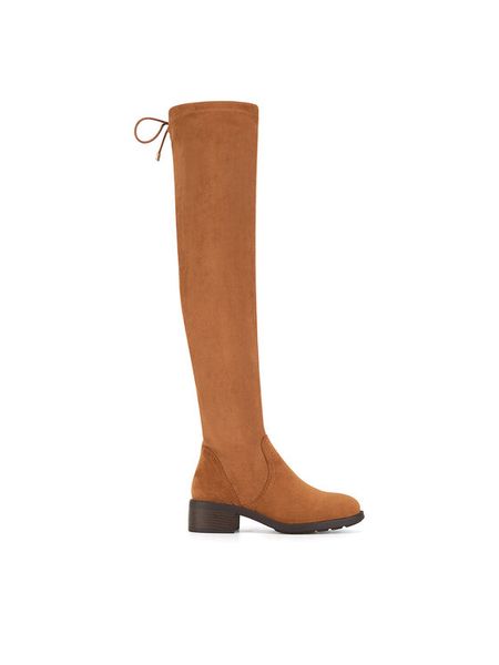 Jenny Fairy Kozaki WS6500-01 Brązowy. Brązowe kozaki damskie Jenny Fairy, z materiału, bez obcasa, na płaskiej podeszwie. Za 139.99 zł.