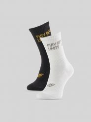 4F Skarpetki długie (2-pack) męskie - multikolor 43-46. Skarpetki męskie 4f, bez wzorów, z bawełny. Za 49.99 zł.