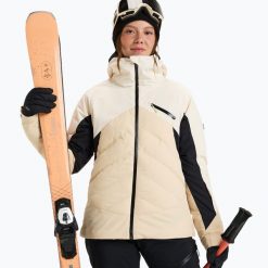 Kurtka snowboardowa damska ROXY Luna Frost. Brązowe kurtki damskie Roxy, l, bez wzorów, z materiału, bez kaptura, snowboardowy, primaloft. Za 1,239.00 zł.
