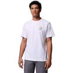 T-shirt sportowy z krótkim rękawem męski Kettle River Outdoor Tee. Białe t-shirty męskie Columbia, m, bez wzorów, z bawełny, bez kołnierzyka. Za 99.99 zł.