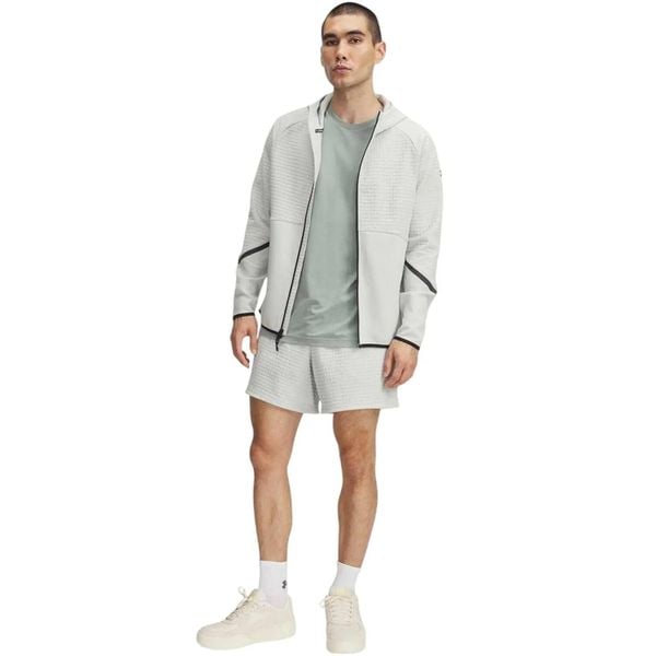 Męskie Szorty Dresowe Grid (Zielone). Zielone szorty męskie Under Armour, z dresówki, bez kołnierzyka. Za 257.45 zł.