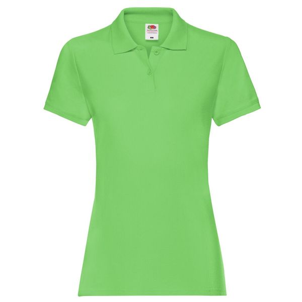 Damska Koszulka Polo Premium Plain. Zielone bluzki sportowe damskie Fruit of the Loom, xl, bez kołnierzyka, bez ramiączek. Za 58.99 zł.