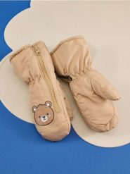 Rękawiczki z jednym palcem - beżowy. Brązowe rękawiczki dziecięce Sinsay, bez ramiączek. Za 25.99 zł.