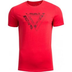 T-shirt męski TSM608 - czerwony - Outhorn. Czerwone t-shirty męskie Outhorn, m, bez wzorów, bez kołnierzyka. W wyprzedaży za 19.99 zł.
