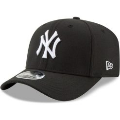 Czapka New Era Stretch Yankess New York 9Fifty, Dla obu płci. Czarne czapki męskie New Era, bez wzorów, z elastanu. Za 151.45 zł.