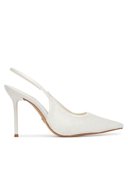 Aldo Szpilki Pearlescent 14296114 Biały. Białe szpilki Aldo, bez wzorów, z materiału, bez obcasa. Za 359.99 zł.