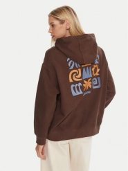 Quiksilver Bluza EQWFT03189 Brązowy Regular Fit. Brązowe bluzy bez kaptura damskie Quiksilver, s, z bawełny. Za 319.99 zł.