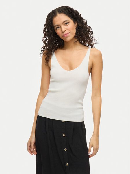 Vila Top Wennie 14104135 Biały Regular Fit. Białe topy damskie Vila, l, bez wzorów, z wiskozy, bez kołnierzyka. Za 49.99 zł.
