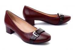 BIOECO BY ARKA 6495 1573+2292 bordo, czółenka damskie. Czerwone czółenka damskie Bioeco by Arka, bez wzorów, ze skóry, bez obcasa, na obcasie. Za 369.90 zł.