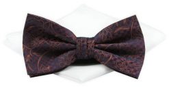 ZESTAW - Mucha z Poszetką Chattier - Wzór w Kwiaty. Krawaty i muchy męskie Chattier, bez wzorów, eleganckie. Za 59.00 zł.