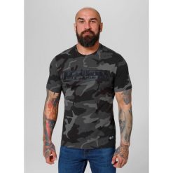 Koszulka bawełniana sportowy t-shirt dla dorosłych Slim Fit Classic Boxing. Czarne t-shirty męskie PITBULL, m, bez wzorów, z bawełny, bez kołnierzyka. Za 99.00 zł.