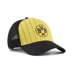 Czapka typu trucker Borussia Dortmund KING PUMA. Czarne czapki męskie Puma, na wiosnę, bez wzorów, klasyczne. Za 129.00 zł.