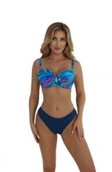 Strój kąpielowy damski plażowy dwuczęściowy wakacyjny Self Bari 9. Niebieskie bikini damskie SELF HEAT, bez wzorów. Za 221.98 zł.
