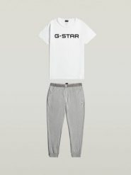 G-Star Piżama w kolorze biało-szarym rozmiar: XL. Białe piżamy męskie G-Star, xl, bez wzorów, z bawełny, bez ramiączek. Za 129.95 zł.