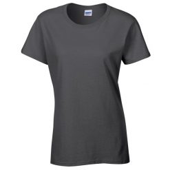 Koszulka Damska Heather Heavy. Brązowe bluzki damskie Gildan, xl, bez wzorów, sportowe, bez kołnierzyka, bez ramiączek. Za 40.99 zł.