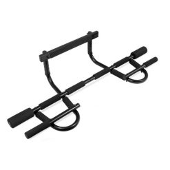 Samonośny drążek drzwiowy Lifefit Top czerwony. Czarne topy sportowe damskie DHS FITNESS, bez wzorów, z materiału, bez ramiączek. Za 229.99 zł.