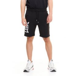 Bluza z bawełna z sznurek regulacyjny na co dzień. Czarne bluzy bez kaptura męskie LEONE 1947 APPAREL, z bawełny, na fitness i siłownię. Za 116.20 zł.