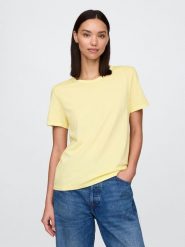 GAP Koszulka w kolorze żółtym rozmiar: XL. Żółte bluzki damskie GAP, xl, bez wzorów, z bawełny, bez kołnierzyka. Za 56.93 zł.
