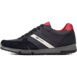 Geox tenisówki męskie Wilmer 44 ciemnoniebieski. Niebieskie trampki i tenisówki męskie Geox, bez wzorów, bez zapięcia. W wyprzedaży za 245.00 zł.