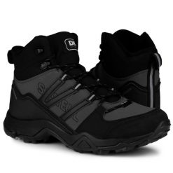 Buty zimowe męski trekkingowe DK SPIRIT HIGH SOFTSHELL. Czarne buty trekkingowe męskie DK, na zimę, z softshellu, bez zapięcia. Za 199.00 zł.