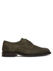 Tommy Hilfiger Półbuty Corporate Dressy Suede Shoe FM0FM05969 Zielony. Zielone półbuty męskie Tommy Hilfiger, ze skóry, bez zapięcia. Za 649.99 zł.