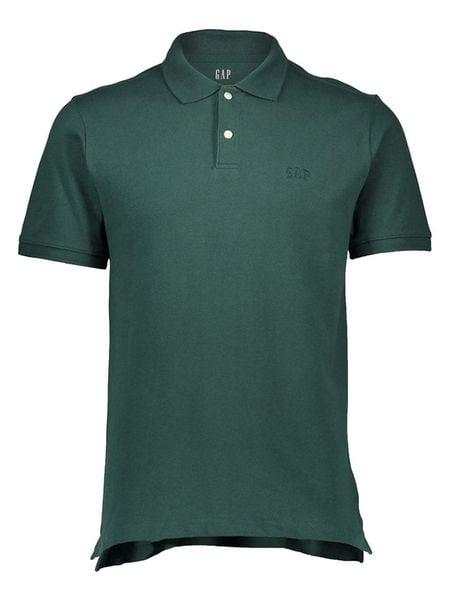 GAP Koszulka polo w kolorze zielonym rozmiar: M. Zielone koszulki polo męskie GAP, m, bez wzorów, bez ramiączek. Za 82.95 zł.