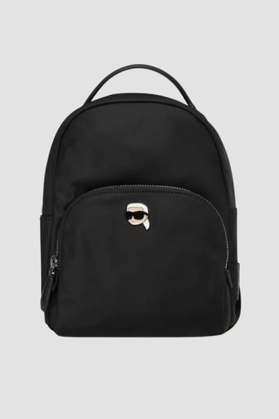 KARL LAGERFELD Czarny mały plecak damski Ikon Nylon. Czarne plecaki damskie Karl Lagerfeld, bez wzorów, z nylonu, eleganckie. W wyprzedaży za 465.99 zł.