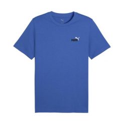 Koszulka z małym logo Puma N° 1 Essentials. Niebieskie t-shirty sportowe męskie Puma, bez ramiączek, do biegania. Za 73.99 zł.