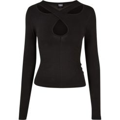 Bluzka Z Długim Rękawem Z Wycięciem Pod Szyją Dla Pań I Panów. Czarne bluzki damskie Urban Classics, xl, bez wzorów, sportowe, bez kołnierzyka, bez ramiączek. Za 89.99 zł.