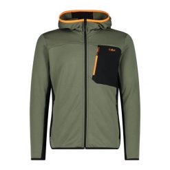 Bluza męska rowerowa CMP 34G1527. Zielone bluzy bez kaptura męskie CMP, bez wzorów, bez kołnierzyka, bez ramiączek. Za 429.99 zł.