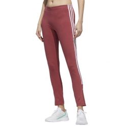 Spodnie legginsy damskie adidas W New A 78 TIG. Czerwone legginsy damskie Adidas, bez wzorów, na fitness i siłownię. Za 120.99 zł.