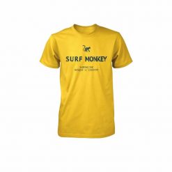 Koszulka z Organicznej Bawełny - Krótki Rękaw / Dorośli (L - Żółty). Żółte t-shirty damskie SURF MONKEY, l, bez wzorów, z bawełny, bez kołnierzyka. Za 149.95 zł.