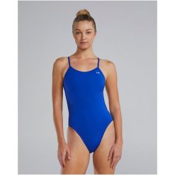 Strój pływacki damski TYR Cutoutfit Swimsuit. Niebieskie bikini damskie TYR, bez wzorów. Za 129.99 zł.