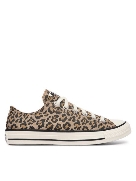 Converse Trampki CTAS OX EGRET/BLACK/HONEY STICK A19182C Beżowy. Brązowe trampki i tenisówki damskie Converse, bez wzorów, z materiału. Za 399.99 zł.