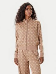 Guess Bluza V5YQ07 K0282 Brązowy Regular Fit. Brązowe bluzy bez kaptura damskie Guess, xl, z syntetyku. Za 369.99 zł.