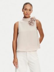 Tatuum Bluzka Floriana T2507.050 Beżowy Regular Fit. Brązowe topy sportowe damskie Tatuum, bez wzorów, z syntetyku, bez ramiączek. Za 209.99 zł.