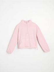 Miękka bluza z domieszką wiskozy - różowy. Czerwone bluzy bez kaptura damskie Sinsay, l, z wiskozy. Za 59.99 zł.
