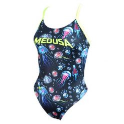 Turbo Damski Kostium Kąpielowy Sea Medusa – Czarny, Rozmiar 40. Czarne stroje jednoczęściowe damskie TURBO, bez wzorów. Za 687.51 zł.