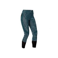 Legginsy Gym & Pilates 7/8 520 damskie. Niebieskie legginsy damskie DOMYOS, l, bez wzorów, z bawełny. Za 59.99 zł.