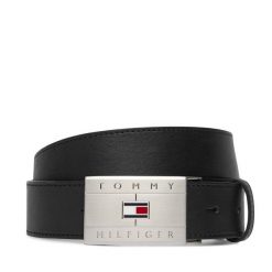 Pasek Tommy Hilfiger. Czarne paski męskie Tommy Hilfiger, bez wzorów. Za 249.99 zł.