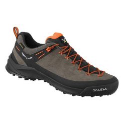 Buty Podejściowe Męskie Salewa Wildfire Leather Gtx. Brązowe buty trekkingowe męskie Salewa, z zamszu, bez zapięcia, trekkingowe. Za 829.99 zł.