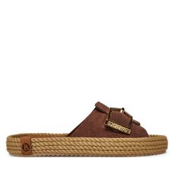 Klapki Bohonomad. Brązowe klapki damskie Bohonomad, bez wzorów, bez obcasa. Za 349.99 zł.