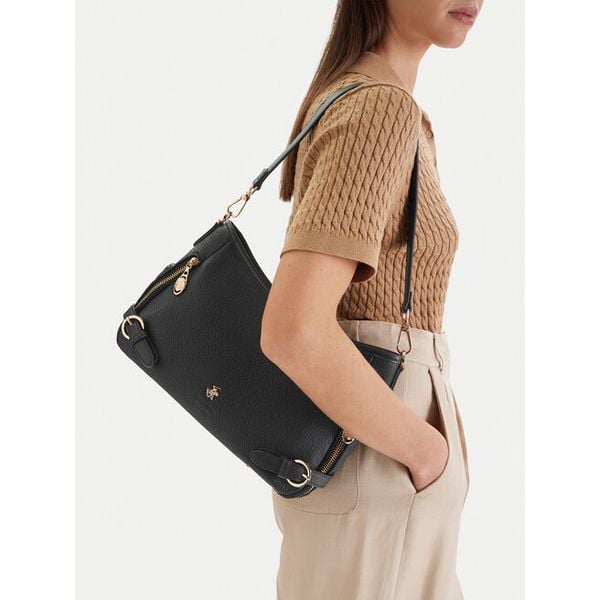 Torebka Beverly Hills Polo Club. Czarne torebki klasyczne damskie Beverly Hills Polo Club, bez wzorów, bez dodatków. Za 199.99 zł.